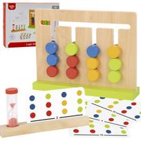 TOOKY TOY Loginė Montessori dėlionė su spalvomis ir laikmačiu 30 raštų, 18 vnt.