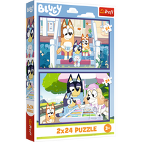 TREFL BLUEY Dėlionių rinkinys „Bluey linksmybės“, 2 x 24 det.