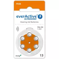 Baterija everActive ULTRASONIC 13 klausos aparatui x 6 vnt