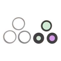 Kameros stikliukas su rėmu skirtas iPhone 13 Pro, 13 Pro Max - 3 vnt - Juodas - OEM