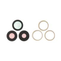 Kameros stikliukas su rėmu skirtas iPhone 13 Pro, 13 Pro Max - 3 vnt - Auksinis - OEM