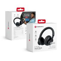 Ausinės FORCELL F-AUDIO Touch Beat wireless headphones bluetooth ANC - Juodos