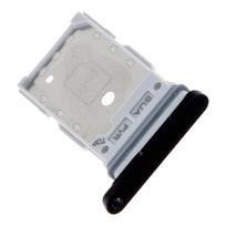 SIM kortelės dėklas, laikiklis skirtas Samsung Galaxy S22 5G, S22 Plus 5G S901/B906 - Dual Card - Phantom Black - Service Pack