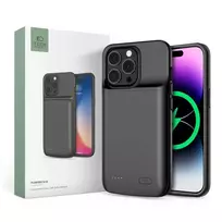 Dėklas su išorine baterija Tech-Protect PowerCase 4800mAh Powerbank skirtas iPhone 13, 13 Pro - Juodas