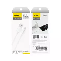 USB laidas Dudao L4SM USB-A, Micro USB cable 2A - 1m - Baltas