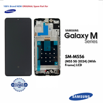 Ekranas su rėmu skirtas Samsung Galaxy M55 5G 2024 M556 - Juodas - Service Pack