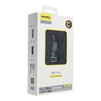 Auto įkroviklis PAVAREAL Type C PD 20W / USB 3A PA-CC67 – Juodas