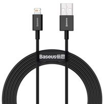 Krovimo laidas Baseus Lightning Superior Cable 2.4A CALYS-C01 - Juodas - 2m