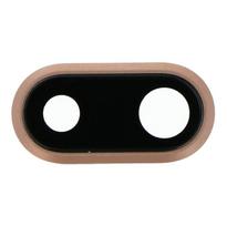 Galinės kameros stikliukas su rėmu skirtas iPhone 8 Plus - Auksinis