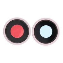 Galinės kameros stikliukas su rėmu skirtas iPhone 15, 15 Plus – Pink – 2vnt – OEM