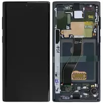 Ekranas su rėmu skirtas Samsung Note 10 Plus N975, Note 10 Plus 5G - Juodas - OLED