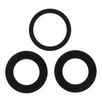 Galinės kameros stikliukas skirtas iPhone 15 Pro Max - Juodas - 3vnt - OEM