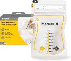 MEDELA EASY POUR MOTINOS PIENO LAIKYMO MAIŠELIAI, 210 ML, 100 VNT.