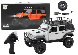 Nuotoliniu būdu valdomas RC visureigis 4×4 Pilkas