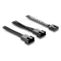 Delock Y-Lüfterkabel 1 x 4 Pin PWM Buchse zu 2 x 4 Pin PWM Stecker schwarz ? 50 cm Länge mit 20 cm Abzweigen