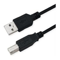 ROLINE RM USB 2.0 Kabel, Typ A-B, schwarz, 1,8 m