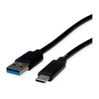 ROLINE RM USB 3.2 Gen 1 Kabel, A-C, ST/ST, schwarz, 0,5 m