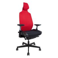 Žaidimų kėdė Home4You RONIN juoda/raudona, tinklelio audinys, supimosi mechanizmas, 120 kg apkrova