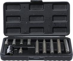 Bitu komplekts | 10 mm (3/8 ") piedziņa | Spline (XZN) | 11 gab. BGS Technic-5030, Unique