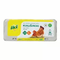 Ant kraiko laikomų vištų kiaušiniai, L dydis, IKI 10 vnt