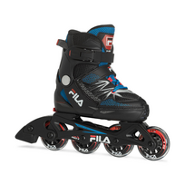 Children's roller skates FILA X-One, Black/Blue/Red (M)