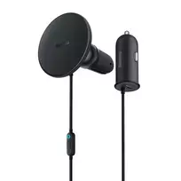 Baseus CW01 Magnetic Car Holder with 15W Wireless Charging + 25W USB-C Car Charger, Black