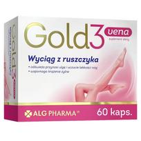 ALG Pharma Gold 3 Vena Butcher's Broom ekstraktas – 60 kapsulių