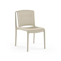Lauko kėdė BrioGarden Nes Beige moderni ruda plastikinė