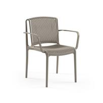 Lauko kėdė Nes Mink – – Medinė, Moderni, Pilka