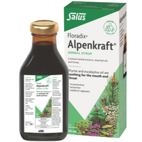 Sudigusiai burnos gleivinei vaistažolių sirupas  FLORADIX ALPENCRAFT, 250ml