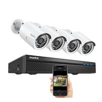 SANNCE NVR Security Camera System, 8MP Video Resolution, Supports 8CH POE, 5MP 4Pcs Camera, None