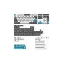 Keychron Double Shot Cherry PBT Full Keycap Set | Grey, White, and Blue