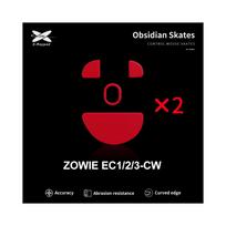X-Raypad Obsidian Mouse Feet | Red, x2, BenQ Zowie EC1-CW & EC2-CW & EC3-CW