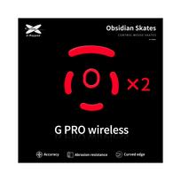 X-Raypad Obsidian Mouse Feet | Red, x2, Logitech G Pro