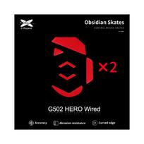 X-Raypad Obsidian Mouse Feet | Red, x2, Logitech G502 Hero