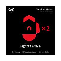 X-Raypad Obsidian Mouse Feet | Red, x2, Logitech G502 X
