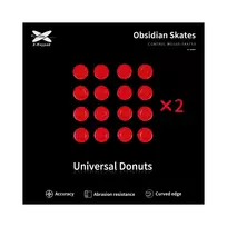 X-Raypad Obsidian Mouse Feet | Red, x32, Universal Donuts