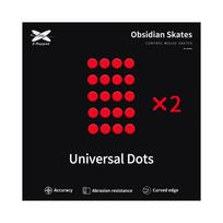 X-Raypad Obsidian Mouse Feet | Red, x40, Universal Dots