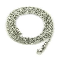 3MM Nerūdijančio Plieno Virvė Moteriška Grandinėlė Vėrinys 40CM-75CM Ilgio Chokerio Grandinėlės Moterims Cirkonio Aksesuarai 50cm