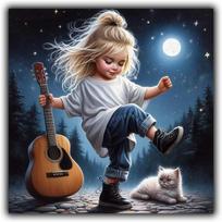 5D DIY Diamond Painting Art New Cute Girl and Puppy Full Square Round Diamond Mosaic Cross Stitch Kits Embroidery Home Decor 20x20cm square