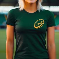Moterų Springbok Regbio Kamuolio KIŠENĖ T-shirt Juokinga Pietų Afrikos Afrikietiškas Dovana Viršus Unisex T-shirt L