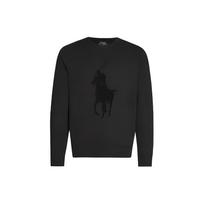 Polo Ralph Lauren Vienas spalvos logotipas siuvinėtas apvalios apykaklės džemperis vyriškas džemperis Juodas 710766862-001 XS