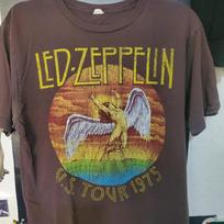 Led zeppelin roko grupės trumpomis rankovėmis tamsiai šokolado spalvos marškinėliai VK00102 Unisex T-Shirt XXXL