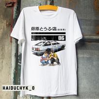 Initial D Itsuki Fujiwara Tofu Unisex Black T-shirt S-5XL Unisex T-Shirt L