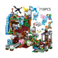 Minecraft Blokų Statybos Žaislų Rinkinys Kaimelis Pasidaryk Pats Dėlionė Žaislas ABS Švietimo Vaikų Dovana