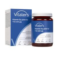 Vitaler's Vitaminas D3 4000 TV + K2 MK-7 100 mcg – 120 tabletės