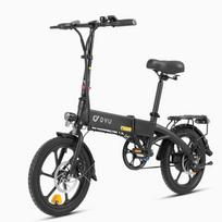 Elektrinis dviratis DYU A1F Pro 16  250W variklis 7.5AH Sulankstomas E-Dviratis Maksimalus nuotolis 60Km Apkrova 120Kg Juodas 36V 7.5AH juoda