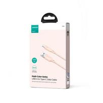 Joyroom Multi-Color Series S-A34 USB-A / USB-C Laidas 100W 1m - Rožinė