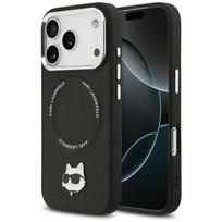 Karl Lagerfeld Choupette Pin MagSafe dėklas iPhone 17 Pro - Juodas