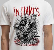 In Flames Europos turas 2025 Marškinėliai Pabaigos laikas trumpomis rankovėmis baltas marškinėlis KV37930 Unisex T-Shirt L gray